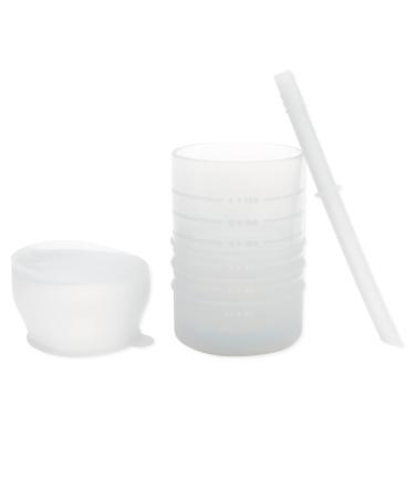 Bumkins Baby and Toddler Cups  Sippy Cup with Straw  Spill Proof  Transition Cup for Babies Ages 1 Year Up  Sip from Lid  Straw or Cup  Platinum Silicone  Holds 7oz Gray