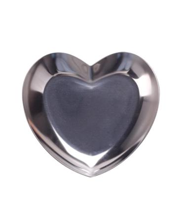 Bodhi2000 1 piece nail art pallet stainless steel heart -shaped color painting palette nail art cosmetics mix pallet nail art tool for manicure silver