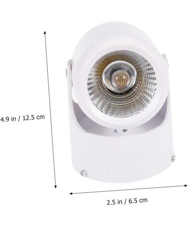 HEMOTON LED Spotlight Spotlight Spot Light Wall Swivel Lamp Ceiling Downlight Ceiling Lamp Wall Lamp Adjustable White Size 2 - Buy Online on SooperMarket.com