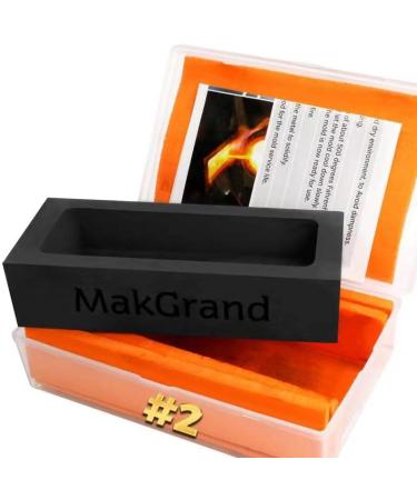 MakGrand 2Kg Graphite Ingot Mold for Melting Aluminum Copper Silver Gold 7 Capacity Options | Smelting Tool for Refining and Recycling Metal - Buy Online on SooperMarket.com