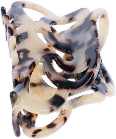 F Fityle Women's Vintage Hair Gripper Clip - Acrylic Hair Claw Stylish Leopard Design for Effortless Elegance - Buy Online on SooperMarket.com