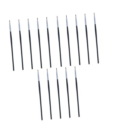 Ipetboom 15 Pcs Fine Eyeliner Brush Eyeliner Lipstick Brush Eye Shadow Applicators Gel Liner Eyeliner Lip Applicators Makeup Lipstick Applicator Fiber Make up Makeup Brush 18x0.4cmx3pcs Blackx3pcs