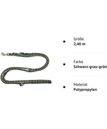 Dogeline Double-Leash Exercise Leash for Medium Dogs up to 45kg | 39 Colors | Stable 2.40m Length - Buy Online on SooperMarket.com