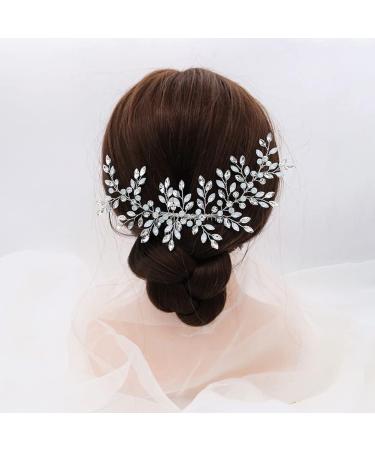 Bride Wedding Hair Comb Hair Accessories with Crystal Bridal Side Combs Headpiece for Women and Girls Bridal Headpiece - Buy Online on SooperMarket.com