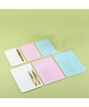 Acrylic Eyelash Extension Palette - Grafting Organizer Pad & Lash Tray for False Eyelashes | Glue & Tweezers Holder (White L - Buy Online on SooperMarket.com
