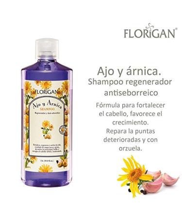 Buy Anti Dandruff & Regenerative Shampoo Ajo y rnica 1L - Florigan Purple | Fast International Shipping - Buy Online on SooperMarket.com