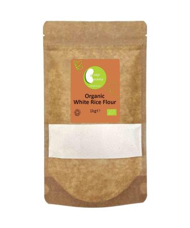 Organic White Rice Flour - Certified Organic - by Busy Beans Organic (1kg)