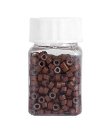 Grain Hair Extensions - 500 PC 5mm Silicone Microring Link Rings in Light Brown - 5 Colors Available - Buy Online on SooperMarket.com