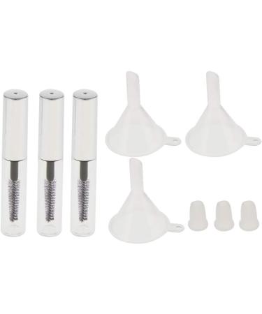 3 Pieecs 4 ml Empty Mascara Tube w/Eyelash Wand Brush Rubber Inserts and Funnels Set for DIY Mascara Refillable Containers for Travel - Clear as described - Buy Online on SooperMarket.com