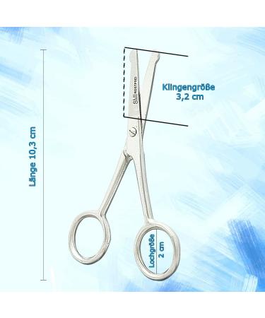 SMI Round Tip Nose Hair and Beard Scissors with Pouch - Small Grooming Scissors - Buy Online on SooperMarket.com