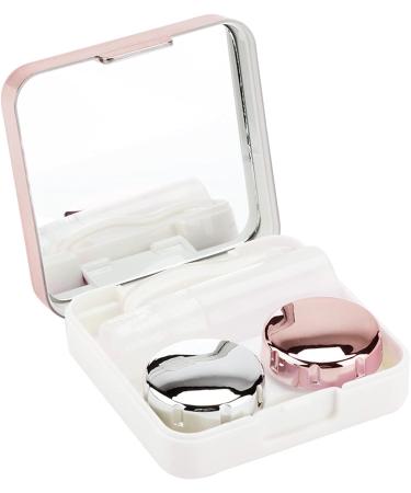 Akozon Lens Kutusu - Cute Pink Contact Lens Container Set with Mirror | Soft Travel Eye Care Storage Box - Buy Online on SooperMarket.com