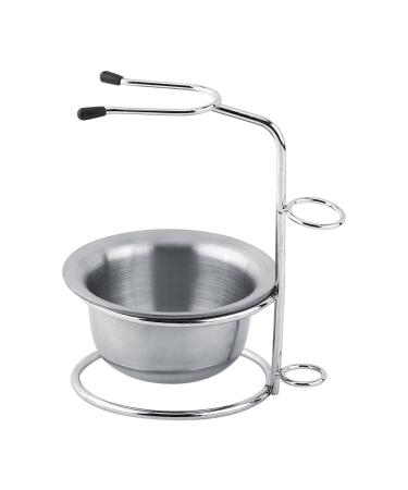 Shaving Bowl And Stand Stainless Steel Shaving Bowl Holder Set Shaving Brush Stand For Men Boyfriend Husband Gifts