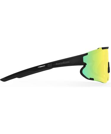 Polarized Green Sport Sunglasses for Men and Women | UV400 Protection for Baseball, Cycling, Running | RacyRam - Buy Online on SooperMarket.com