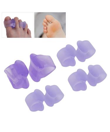 4 Pairs Silicone Toe Separators for Hallux Valgus Relief - Purple - Buy Online on SooperMarket.com