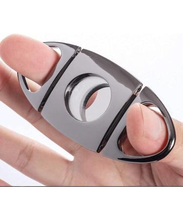 KANDUO Stainless Steel Cigar Cutter Stainless Steel Sharp Blade Portable Cigar Cutter Guillotine Double Cut Round Head Scissors Sharp Blades Perfect for Used by Cigar Lovers - Buy Online on SooperMarket.com