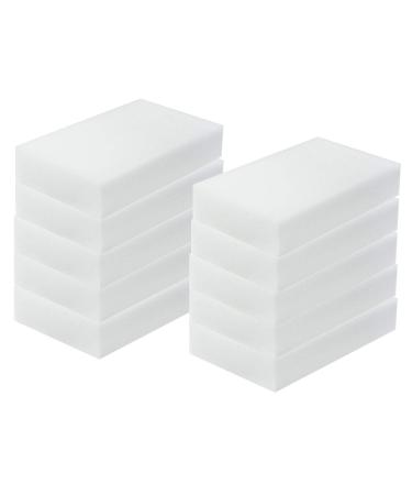 TRIXES 10 Pack Miracle Cleaning Sponge Miracle Dirt Eraser Stain Remover Pad Eco White