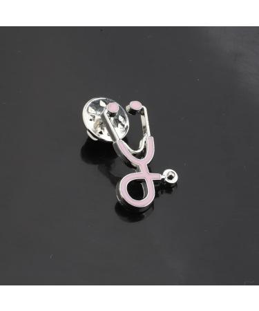Buy Nurse Stethoscope Enamel Pin | Medical Doctor Brooch | Perfect Christmas Gift for Nurses - Pink - Buy Online on SooperMarket.com