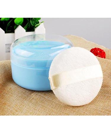 3.5'' Powder Puff Kit Container Dispenser Case | Portable Makeup Cosmetic Jar | Blue - Home & Travel - Buy Online on SooperMarket.com