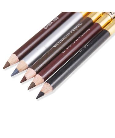 Baluue 2pcs Eyebrow Pen with Brush Eyebrow Pencil Long Lasting Waterproof Eyebrow Makeup Dark Coffee #3 1 count (Pack of 1) Caf Escuro 3