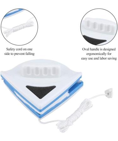 QTYUERGK Triangle Shape Double-Side Magnetic Window Cleaner Glass Wiper Cleaning Brush for Single Glazed Windows with 3-8mm Thickness Cleaners - Buy Online on SooperMarket.com
