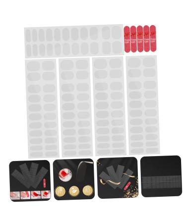Mikinona 10 Sheets Nail Stickers Gel Nail Wraps with Fingernail Pedicure Stickers Bandelette Clear Nail Wraps Gel Pedicure Kit Gel Nail Strips Manicure Strips P dicure Tip Double Sided Tape - Buy Online on SooperMarket.com