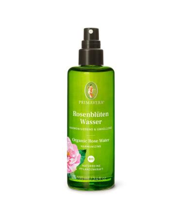 Primavera plant water rose flower water organic 100 ml - natural pure plant power - glass bottle - hydrolate body spray aromatherapy - harmonizing relaxing balancing - vegan rose flower water Bio New design