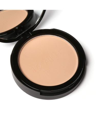 3 Colors Pressed Powder Wet Dry Face Powder Waterproof Oil Control Whitening Face Foundation for All Skin Tones(2#)