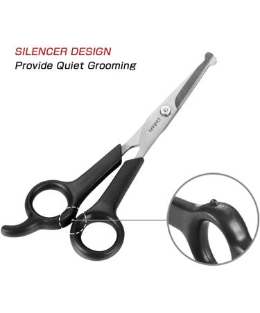 Chibuy Professional Pet Grooming Scissors | Round Tip Stainless Steel Dog Eye Cutter for Dogs and Cats | Professional Grooming Tool | Size 6.70 x 2.6 x 0.43 | Grey - Buy Online on SooperMarket.com