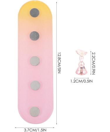 minkissy 1 Set Nail Practice Holder Decor Fake Nails Practice Nail Racks Nail Art Manicure Nail Holder for Painting Nails Beauty Nail Racks Convenient Nail Racks Convenient Nail Holders Pink Yellow - Buy Online on SooperMarket.com