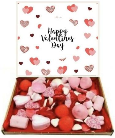 Happy Valentines Day Gift Pick n Mix 300g Sweets Selection Box Sweet Hamper pick and pick heart marshmallows chocolate hearts - Buy Online on SooperMarket.com