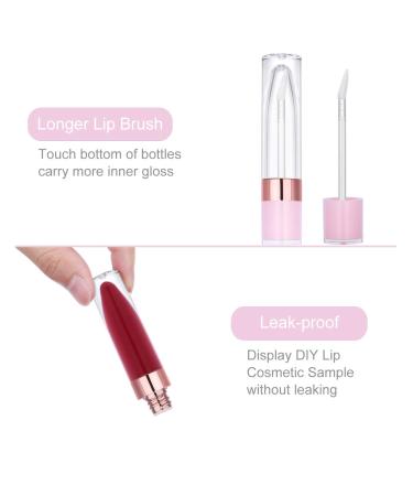 CAIYA 12Pcs Lip Gloss Tubes 6.4ml Empty Containers for DIY Lip Gloss - Pink Rose Gold | Refillable Lipstick Tubes with Rubber Stoppers - Buy Online on SooperMarket.com