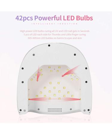 60W Rechargeable UV LED Nail Lamp with 42 Beads, Wireless & Portable Handle - Professional Curing Lamp for Fingernail and Toenail - Auto Sensor, Quick Dry Nail Machine - Buy Online on SooperMarket.com