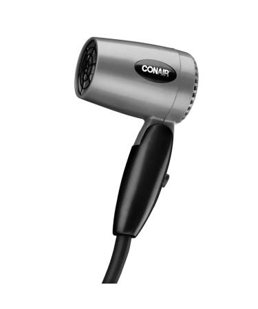 Conair 124AC 1600 Watt Compact Travel Hair Dryer with Folding Handle