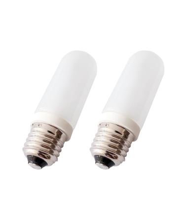 SKYEVER JDD Halogen Lamp Bulb AC 110V-130V E26 150 Watts for Photography Lighting, Modeling Light, Strobe Light and Flash Lamp, Warm White 2900K (2 Pack)