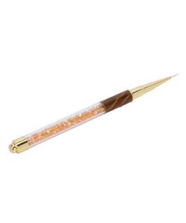 Manicure Liner Pen Nail Rhinestone Picker Dotting Pen Nail Art DIY Decoration Tool for Household Nail Shop (Orange stripes (middle pull cord))