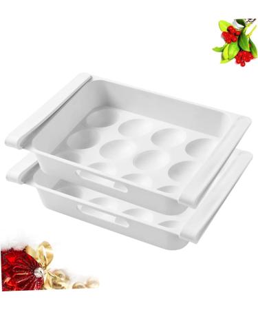 KOMBIUDA 2pcs box White for Type Refrigerator Home Storage Household Container Fruit Multi-purpose Drawer - Buy Online on SooperMarket.com