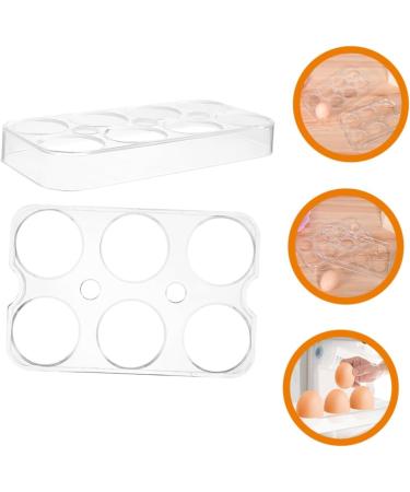 CORHAD 2pcs Egg Brackets Fridge Eggs Refrigerator Egg Holder Egg Stands Egg Racks Ceramics Container - Buy Online on SooperMarket.com