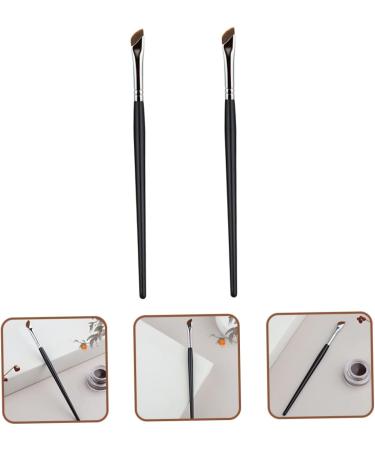 KALLORY 2pcs Eyebrow Brush Eye Makeup Eyeliner Brush Slanted Thin Eyeliner Brush Qingxian Miss Eyes 16X1CM As Shown - Buy Online on SooperMarket.com