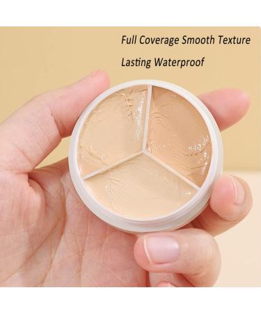 Full Cover Concealer Palette - Tri-Color Makeup Corrects Dark Circles, Red Marks, Scars - Waterproof, Long Lasting & Matte Finish - Buy Online on SooperMarket.com