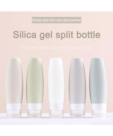 Dajidafu Travel Silicone Dispenser Bottle Shower Gel Toothpaste Makeup Squeeze Tube Refillable Leakproof Container Accessories Light Gray 90ML - Buy Online on SooperMarket.com