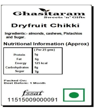Ghasitaram Gifts Lohri Gifts Assorted dryfruit Chikki Box 800 GMS - Buy Online on SooperMarket.com