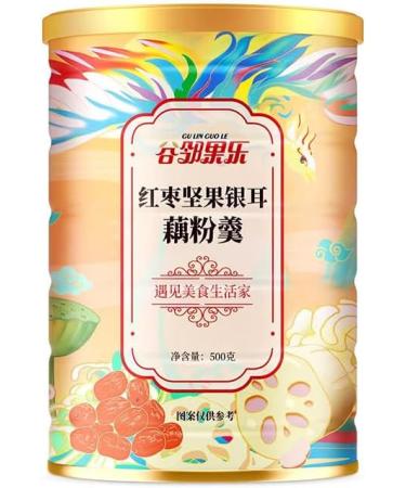 Chinese red dates white fungus nuts lotus root powder soup 500g nutritious substitute food sweet breakfast powder instant healthy and delicious breakfast Congee (Red jujube nuts 2 cans) Red jujube nuts 2 cans - Buy Online on SooperMarket.com