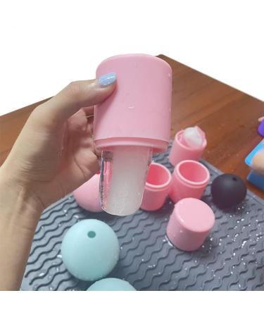 Silicone Ice Face Roller - Cooling Facial Massage Tool for Radiant Skin | Shop Pink Ice Rollers for Refreshing Skincare - Buy Online on SooperMarket.com