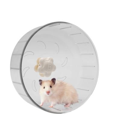 iFCOW Hamster Running Wheel 17CM Round Silent Spinner Exercise Wheel Jogging Wheel Cage Attachment Hamster Toy for Small Animal Gerbils Mice