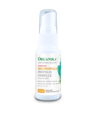 Organika Bee Propolis Throat Spray- Alcohol Free Soothing Immune Support- 30ml
