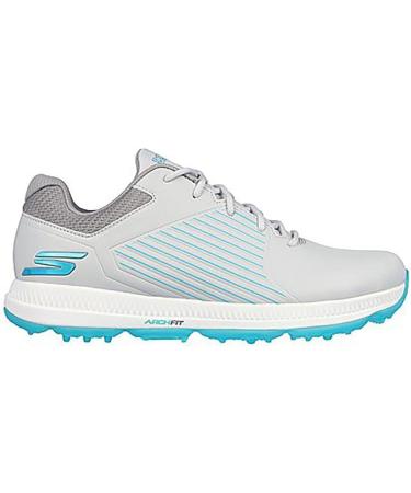 Skechers Women's Go Golf Elite 5 Arch Fit Waterproof Golf Shoes - Gray Turquoise - EU 38.5 - International Shipping Available - Buy Online on SooperMarket.com