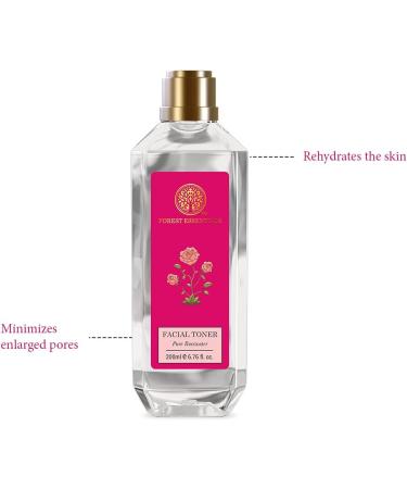 Buy Forest Essentials Pure Rose Water Facial Toner 200ml - Hydrating & Natural Skincare | International Shipping Available - Buy Online on SooperMarket.com