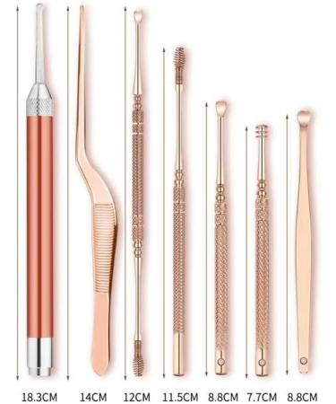 Portable Ear Cleaner Stainless Steel Ear Spoon Set Stainless Steel Ear Wax Remover Reusable Stainless Steel Ear Wax Remover Set Ear Wax Easily Removed Ideal for Personal and Home Use Gold - Buy Online on SooperMarket.com