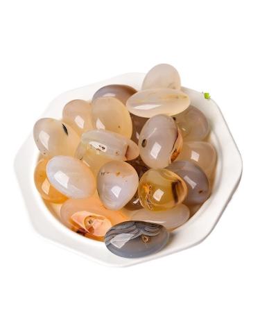 Natural Crystal Polished Stone White Agate Tumble for for ZJGIDTEM