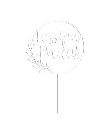 Cake topper personalized with name - natural wood decoration accessory cake material: birch multiplex (acrylic glass)